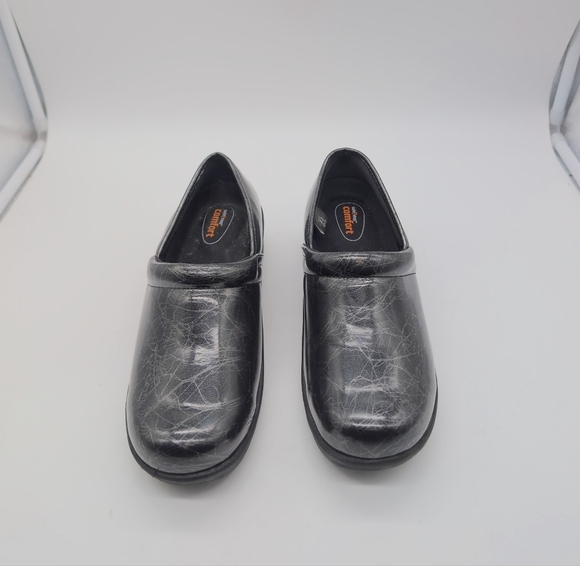 Safe T Step Sz 8 Women's Black Marble Slip-On Shoes - Picture 2 of 7